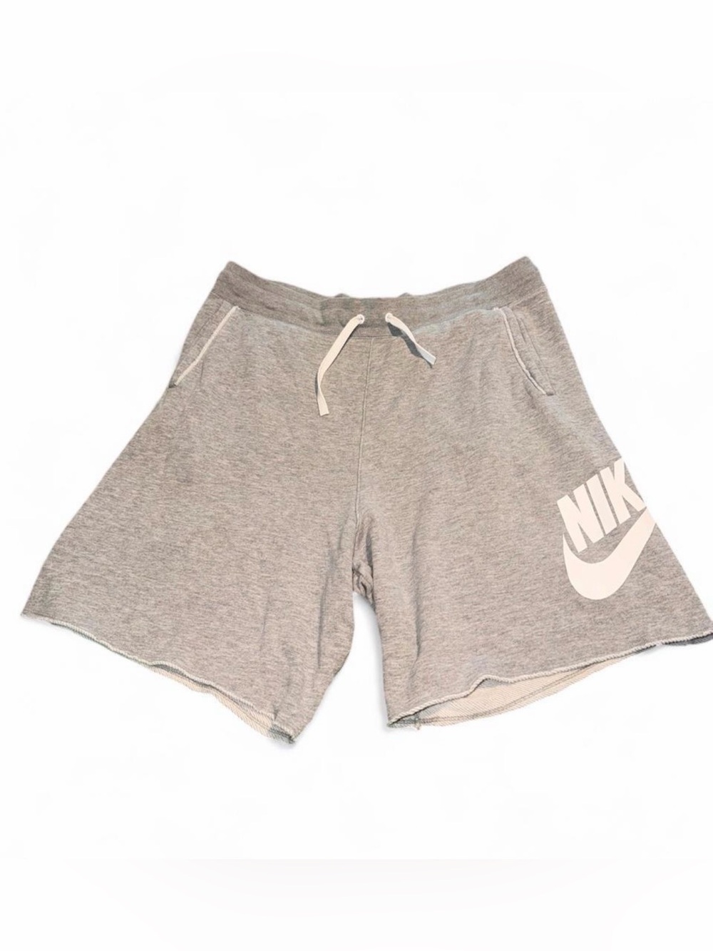Nike Men's Light Gray Logo Athletic Shorts
